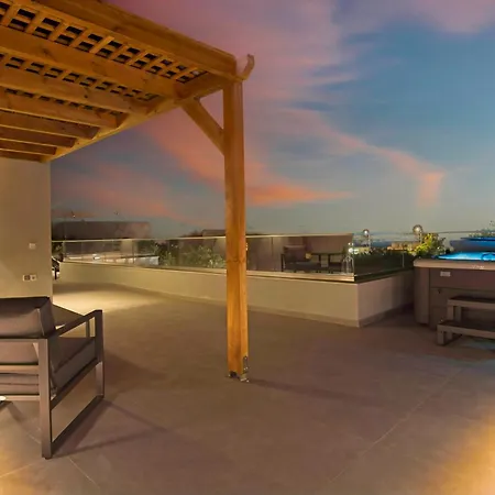 Mourelo Luxury In Chania With Private Pool Jacuzzi Villa La Canea